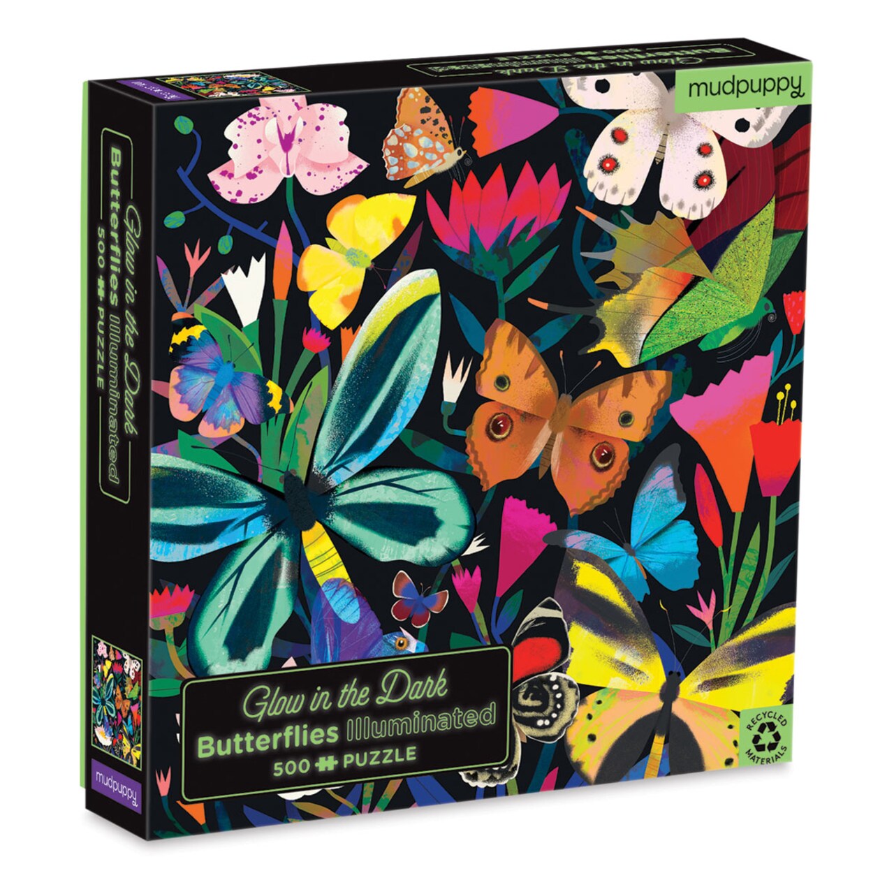 Mudpuppy Butterflies Illuminated Glow in the Dark 500 Piece Puzzle